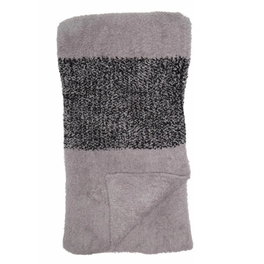 NWT Luxe Heathered Stripe Throw Blanket from BAREFOOT DREAMS